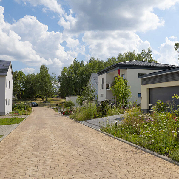 Straße in einem Wohngebiet, Bebauungsplan Chemnitz-Ebersdorf