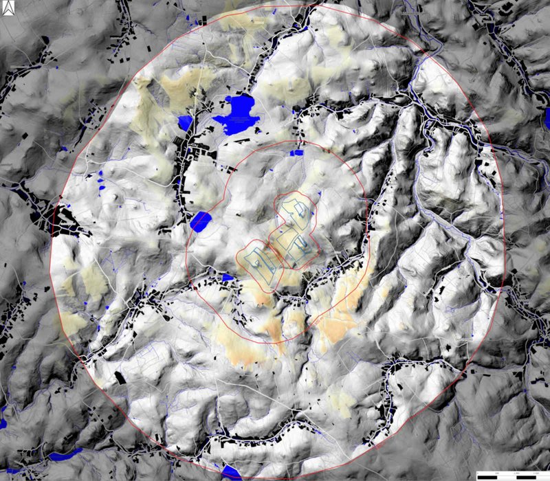 Freiflächen-Photovoltaikanlage Zethau Mulda/Sa. - Sichtfeldanalyse