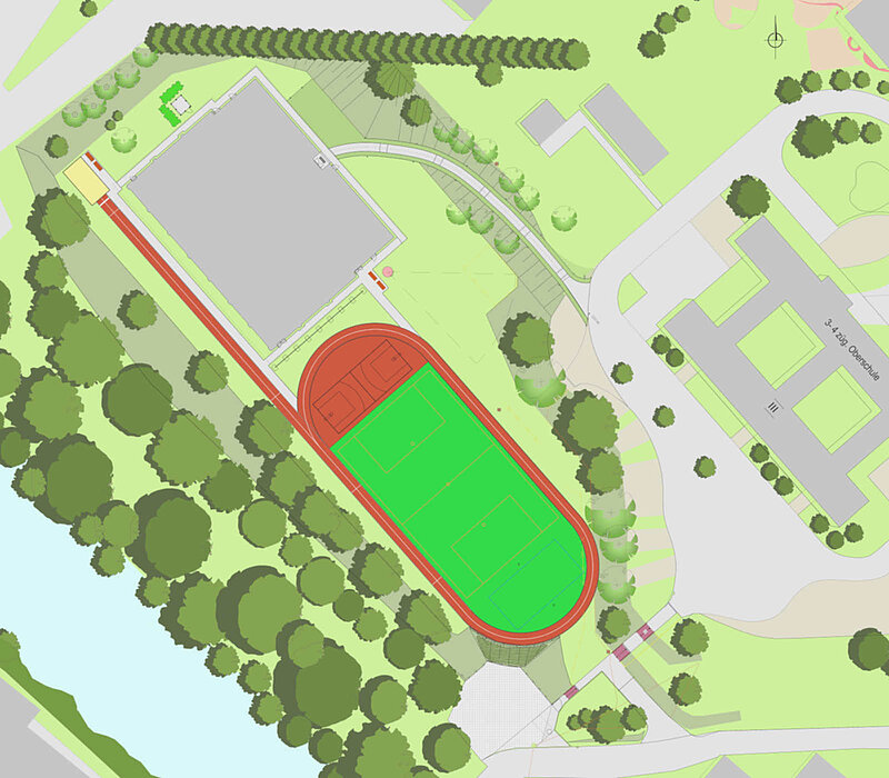 Freisportanlagen an der Dr.-Eberle-Oberschule - Nossen - Technischer Plan