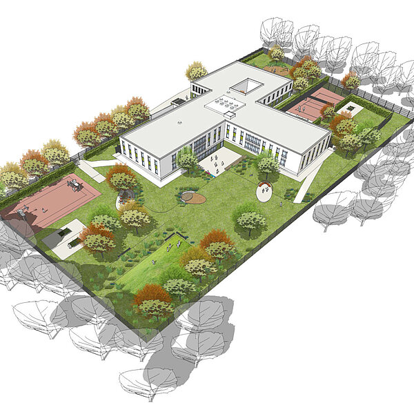 Offener Vollzug und Neubau Freistundenhof für JVA Chemnitz, Visualisierung