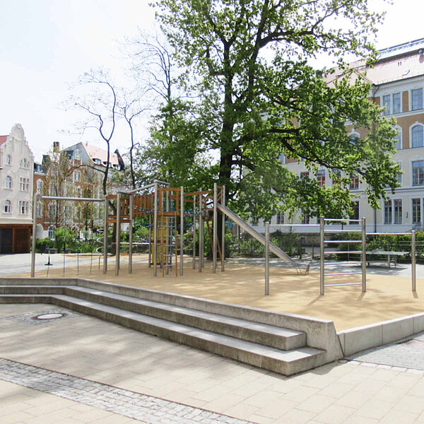 Schulhofsanierung der Theodor-Körner-Grundschule - Freiberg - Spielplatz