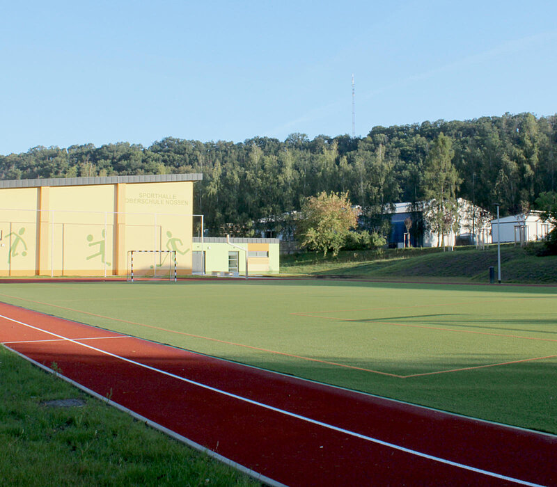 Freisportanlagen an der Dr.-Eberle-Oberschule - Nossen - Blick auf Sportanlage