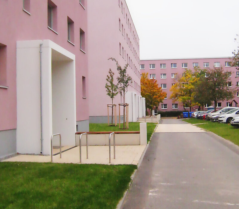 Wohnumfeld Irkutsker Straße Chemnitz, Hauseingang