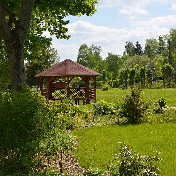 Pavillon am Wohngebietspark der CAWG in Chemnitz