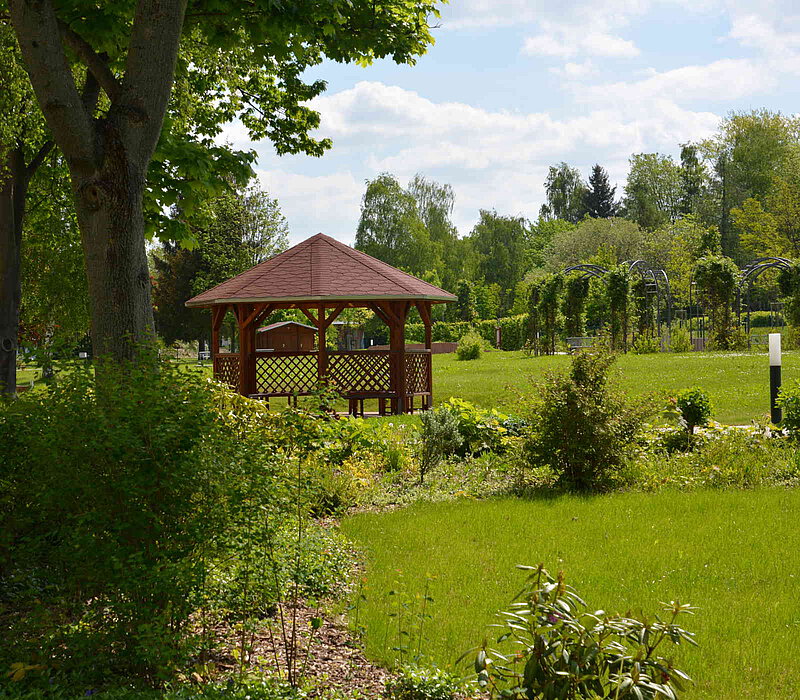 Pavillon am Wohngebietspark der CAWG in Chemnitz